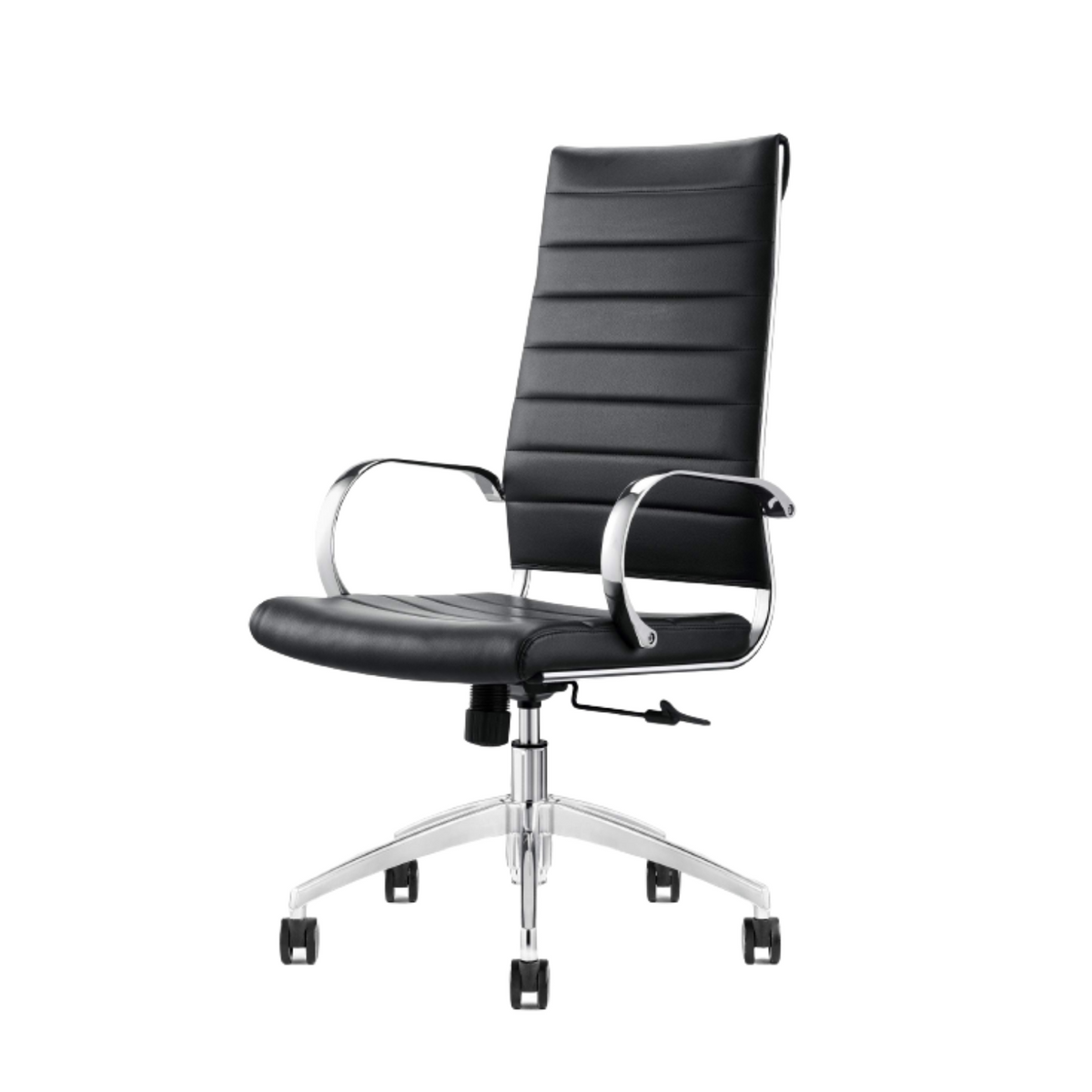 GM Seating Ribbed Mid Back Desk Chair - Lumbar Support, Modern Style E –