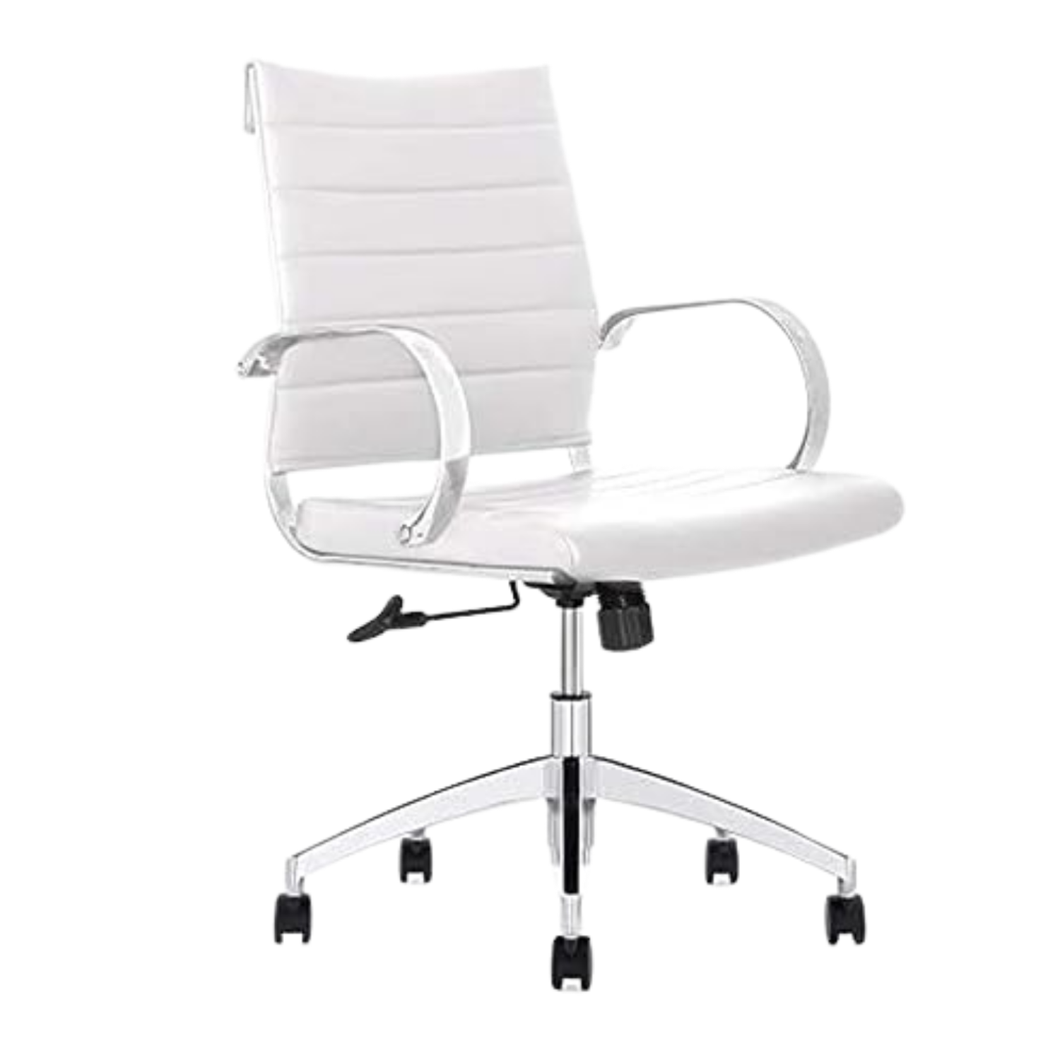White office chair discount with lumbar support