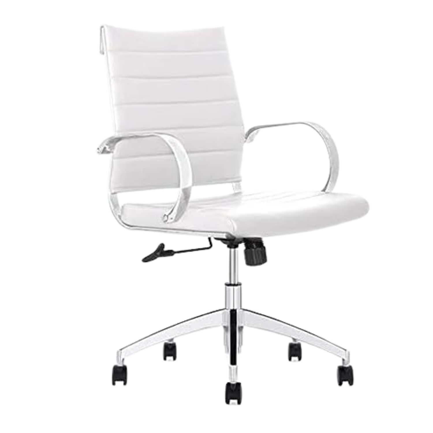 GM Seating Ribbed Mid Back Desk Chair - Lumbar Support, Modern