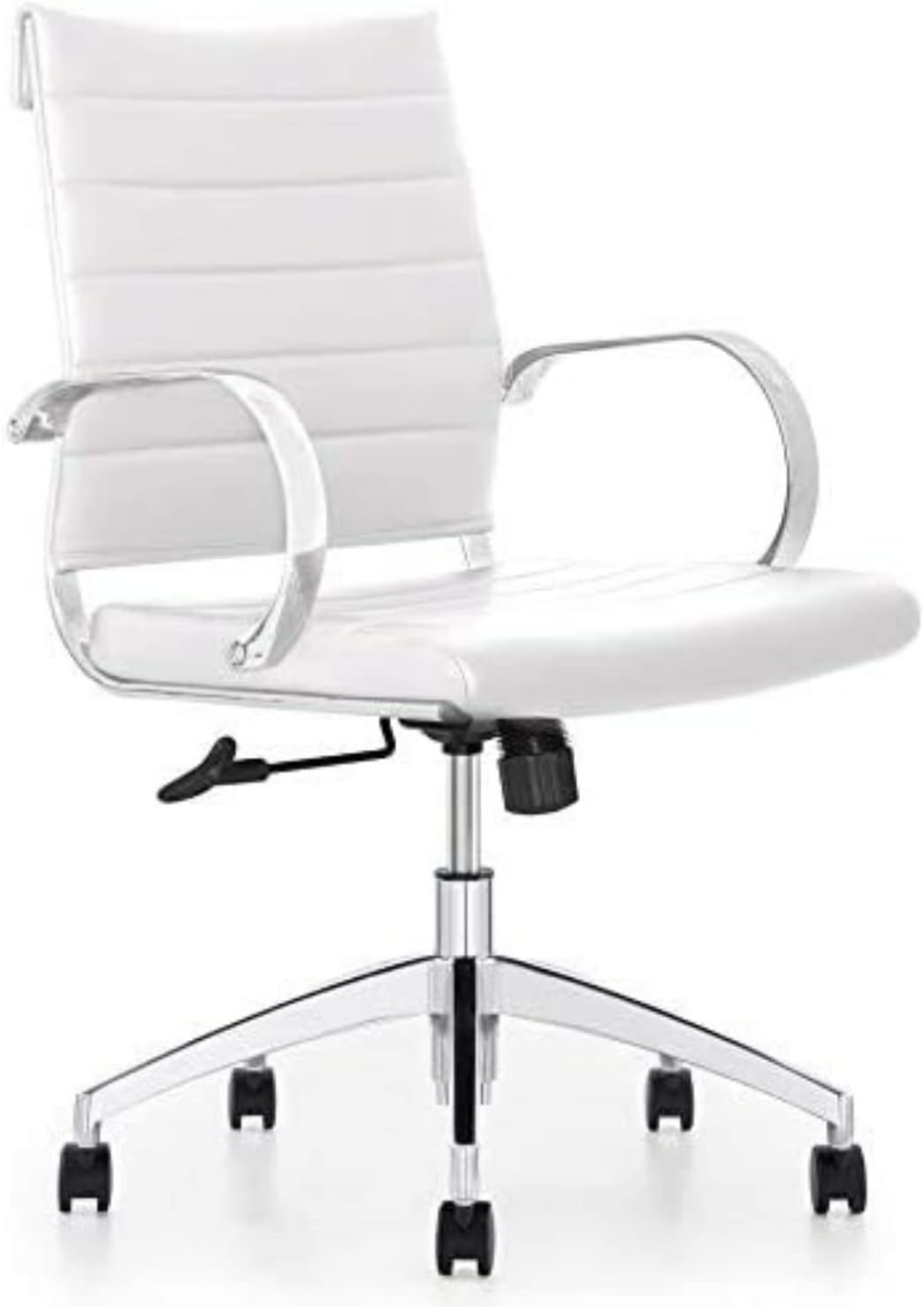 Ribbed Mid Back Conference Room Chairs Lumbar Support, Modern