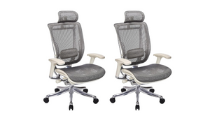 GM Seating Enklave XL Gray Mesh Executive Hi Swivel Chair