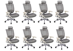 GM Seating Enklave XL Gray Mesh Executive Hi Swivel Chair