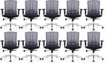 Load image into Gallery viewer, GM Seating Hampton Lota Mid-Back Work Chair (Black)