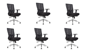 GM Seating Bitchair Ergonomic Mesh Office Chair - Adjustable Lumbar Support Computer Desk Chair with Height Adjustable Arms - Seat Depth Adjustable Executive Office Chair -  (Black)