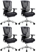 Load image into Gallery viewer, GM Seating Ergobilt High-Back Ergonomic Office Chair - Large Mesh Chair with Lumbar Support &amp; Adjustable Armrest - Swivel Computer Desk Chair with Height adjustable backrest - Aluminum base – Black