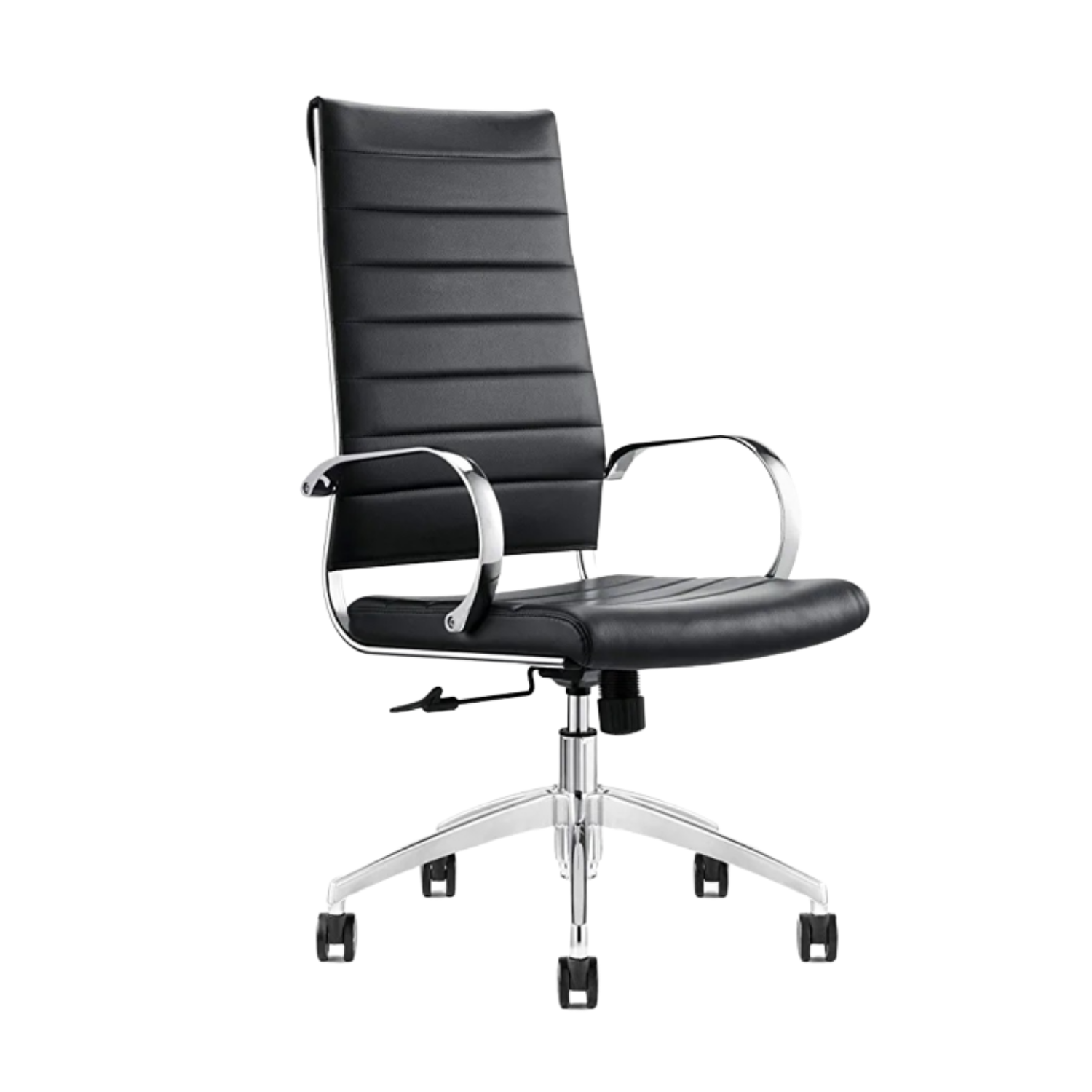 GM Seating Ribbed Mid Back Desk Chair - Lumbar Support, Modern Style E –