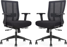 Load image into Gallery viewer, GM Seating Bitchair Ergonomic Mesh Office Chair - Adjustable Lumbar Support Computer Desk Chair with Height Adjustable Arms - Seat Depth Adjustable Executive Office Chair -  (Black)