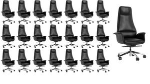 GM Seating Rexx Executive Chair - Ergonomic Design, Lumbar Support, Headrest, & Padded Armrests - Durable Office Chair with Plush Cushioned Seat for Ultimate Comfort and Style