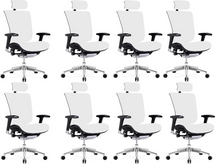 Load image into Gallery viewer, GM Seating Dreem XL White Genuine Leather Executive Office Chair