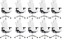 Load image into Gallery viewer, GM Seating Dreem Genuine Leather Ergonomic Office Chair - Lumbar Support, Modern Style Executive chair for Home and Office - Comfortable Desk Chair with Headrest, Seat Slide, Ratchet Back, 4D Adjustable Armrest