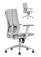 Load image into Gallery viewer, Bitchair Ergonomic Mesh Conference Room Chair - Adjustable Lumbar Support Computer Desk Chair with Height Adjustable Arms - Seat Depth Adjustable Executive Home Office Chair - (Gray) (Pack of 2)