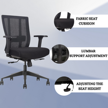 Load image into Gallery viewer, GM Seating Bitchair Ergonomic Mesh Office Chair - Adjustable Lumbar Support Computer Desk Chair with Height Adjustable Arms - Seat Depth Adjustable Executive Office Chair -  Black (Tangerine)