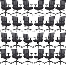 Load image into Gallery viewer, GM Seating Bitchair Ergonomic Mesh Office Chair - Adjustable Lumbar Support Computer Desk Chair with Height Adjustable Arms - Seat Depth Adjustable Executive Office Chair -  Black (Tangerine)