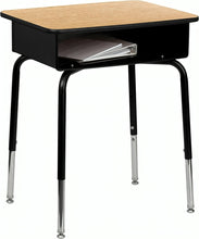 Load image into Gallery viewer, GM Seating Student Desk With Open Front Matel Book Box - Natural