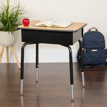 Load image into Gallery viewer, GM Seating Student Desk With Open Front Matel Book Box - Natural