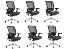 Load image into Gallery viewer, GM Seating Enklave Ergonomic Office Chair - Mesh Hi Back Executive Desk Chair - Adjustable Lumber support &amp; Backrest - Chrome Base with Headrest &amp; Seat Slide - Modern Comfortable Desk Chair for Home and Office - Black