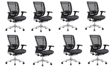 Load image into Gallery viewer, GM Seating Enklave Ergonomic Office Chair - Mesh Hi Back Executive Desk Chair - Adjustable Lumber support &amp; Backrest - Chrome Base with Headrest &amp; Seat Slide - Modern Comfortable Desk Chair for Home and Office - Black