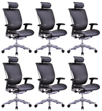 Load image into Gallery viewer, GM Seating Enklave Genuine Leather Executive Hi Swivel Chair (Black)