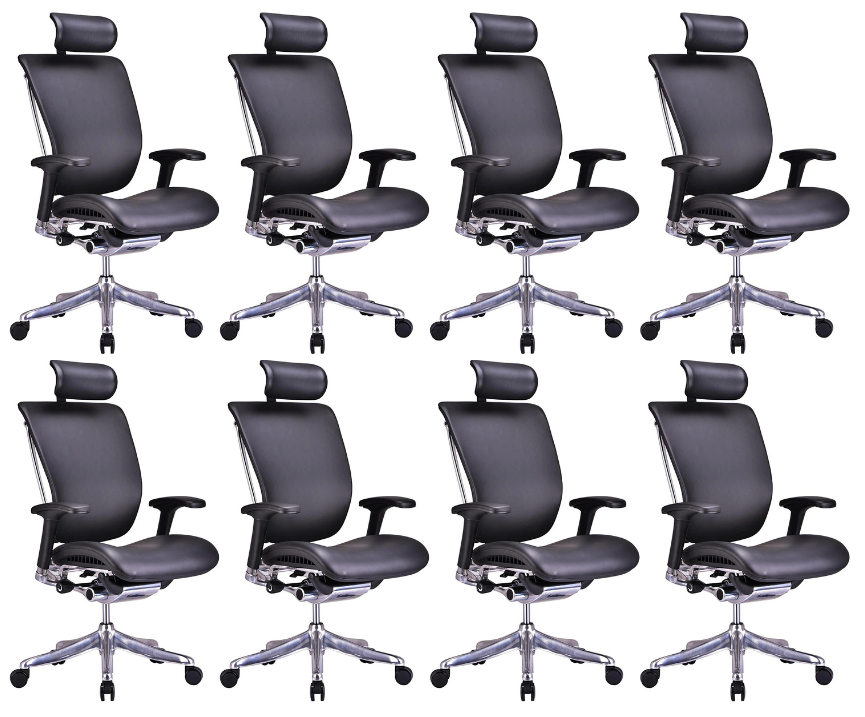 thumbnail image 2 of Genuine Leather Executive Office Chair – Swivel Armchair 2 of 6