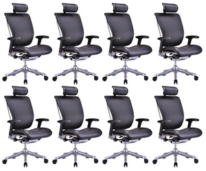 GM Seating Enklave Genuine Leather Executive Hi Swivel Chair (Black)