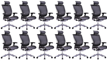 Load image into Gallery viewer, GM Seating Enklave Genuine Leather Executive Hi Swivel Chair (Black)