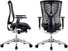 Load image into Gallery viewer, GM Seating Ergobilt High-Back Ergonomic Office Chair - Large Mesh Chair with Lumbar Support &amp; Adjustable Armrest - Swivel Computer Desk Chair with Height adjustable backrest - Aluminum base – Black