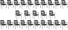 Load image into Gallery viewer, Ergonomic Executive Office Chair &amp; Mesh Stacking Chairs with Armrests Fabric Seats Ideal for Guest Waiting Room Lobby Reception &amp; Meeting Conference Room - Pack of 1