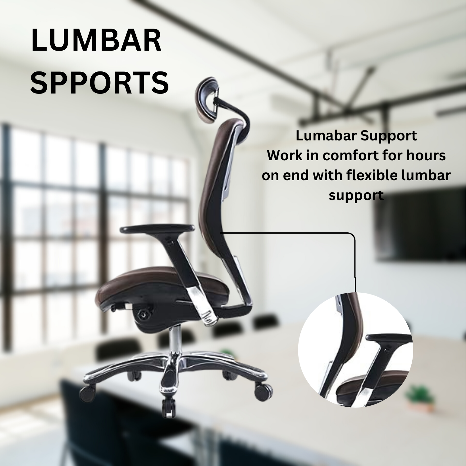 Adjustable armrest office discount chair