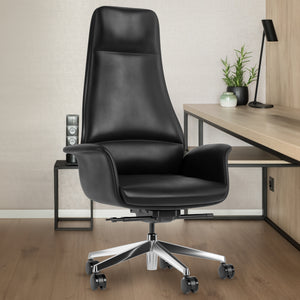 GM Seating Rexx Executive Chair - Ergonomic Design, Lumbar Support, Headrest, & Padded Armrests - Durable Office Chair with Plush Cushioned Seat for Ultimate Comfort and Style