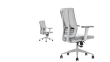 Load image into Gallery viewer, Bitchair Ergonomic Mesh Conference Room Chair - Adjustable Lumbar Support Computer Desk Chair with Height Adjustable Arms - Seat Depth Adjustable Executive Home Office Chair - (Gray) (Pack of 2)