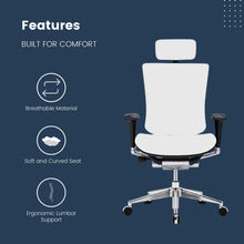 Load image into Gallery viewer, GM Seating Dreem XL White Genuine Leather Executive Office Chair