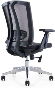 GM Seating Hampton Lota Mid-Back Work Chair (Black) - ERGOLUXSEATING.COM