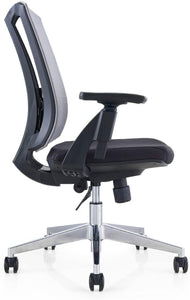 GM Seating Hampton Lota Mid-Back Work Chair (Black) - ERGOLUXSEATING.COM