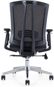 GM Seating Hampton Lota Mid-Back Work Chair (Black) - ERGOLUXSEATING.COM