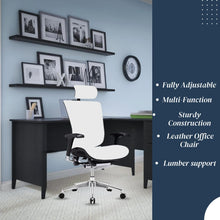 Load image into Gallery viewer, GM Seating Dreem XL White Genuine Leather Executive Office Chair