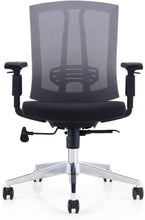 Load image into Gallery viewer, GM Seating Hampton Lota Mid-Back Work Chair (Black) - ERGOLUXSEATING.COM