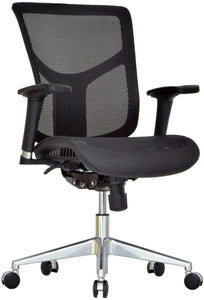 GM Seating Ergonomic Mesh Office Chair Dreem II Mesh Series, Black Mesh, Chrome Base (Headrest) - ERGOLUXSEATING.COM