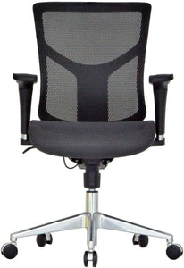 GM Seating Ergonomic Mesh Office Chair Dreem II Mesh Series, Black Mesh, Chrome Base (Headrest) - ERGOLUXSEATING.COM