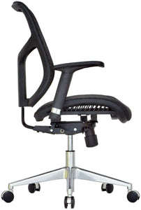 GM Seating Ergonomic Mesh Office Chair Dreem II Mesh Series, Black Mesh, Chrome Base (Headrest) - ERGOLUXSEATING.COM